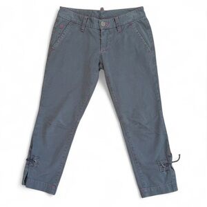 Vintage DSQUARED2 Low Rise Capris Contrast Stitch Bungee Cord Cargo Pants